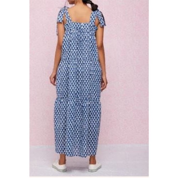 NWT SZ Blockprints Winslow Dress in Indigo Patti - Picture 10 of 11
